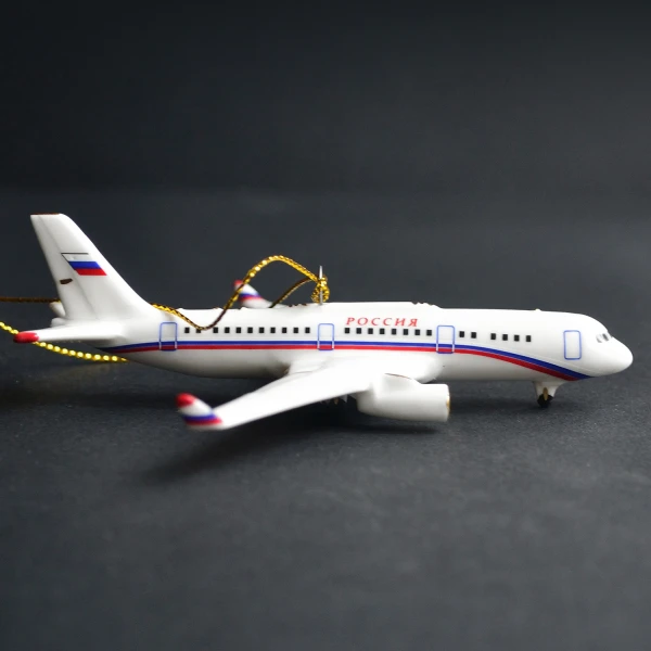 Елочная игрушка самолет № 214 "Россия" (фарфор) серия Самолеты России