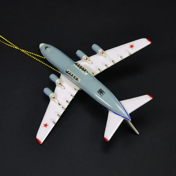Ёлочная игрушка самолет АН-124 Руслан (фарфор) серия Самолеты России