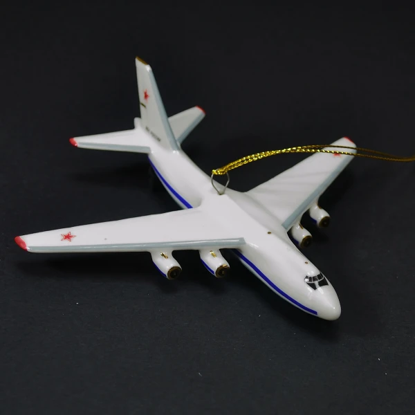 Ёлочная игрушка самолет АН-124 Руслан (фарфор) серия Самолеты России
