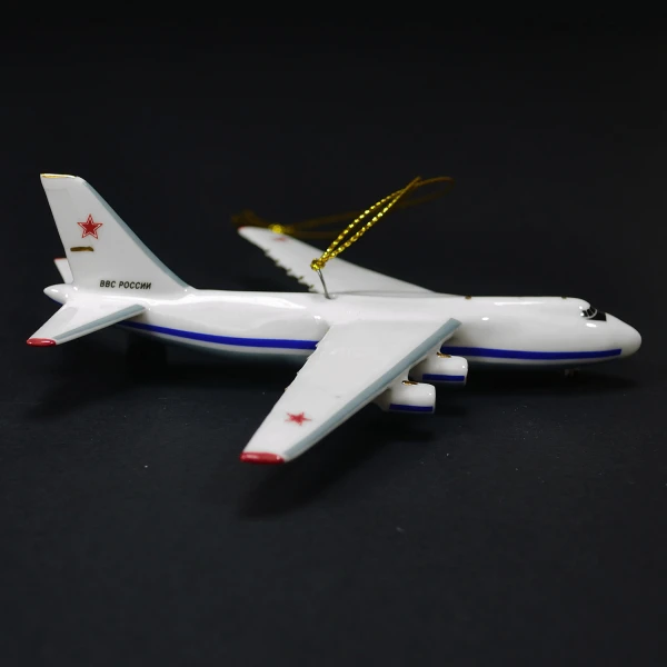 Ёлочная игрушка самолет АН-124 Руслан (фарфор) серия Самолеты России