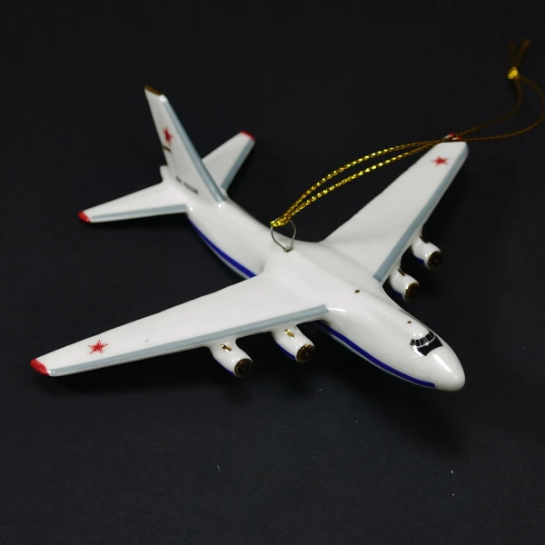Ёлочная игрушка самолет АН-124 Руслан (фарфор) серия Самолеты России