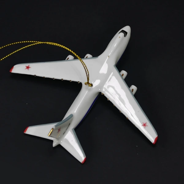 Ёлочная игрушка самолет АН-124 Руслан (фарфор) серия Самолеты России