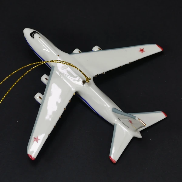 Ёлочная игрушка самолет АН-124 Руслан (фарфор) серия Самолеты России