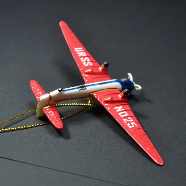 Елочная игрушка самолет АНТ-25 (фарфор) серия Самолеты России Елочная игрушка самолет АНТ-25 (фарфор) серия Самолеты России